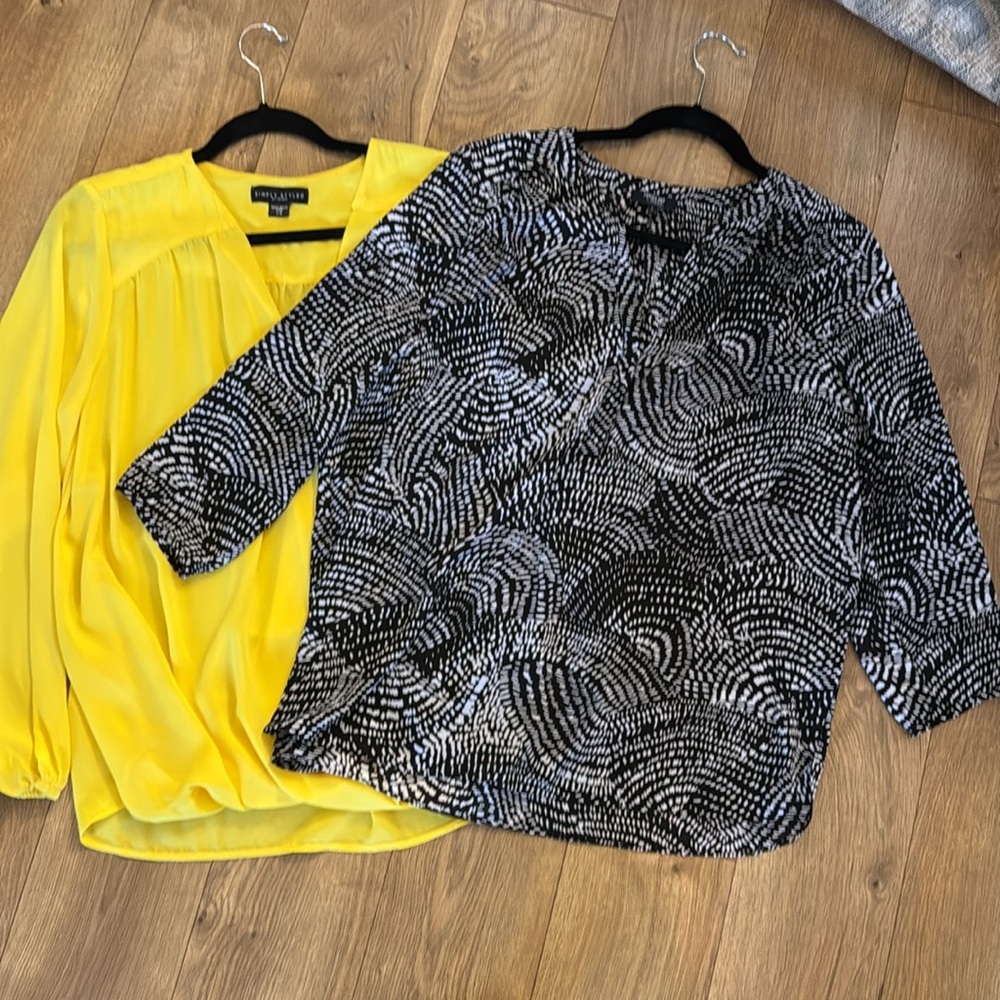Bundle of 2 long sleeve blouses
